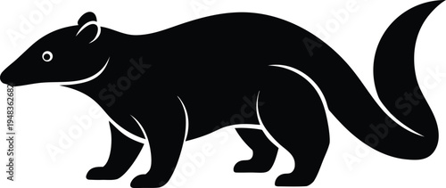 Binturong silhouette vector art Illustration