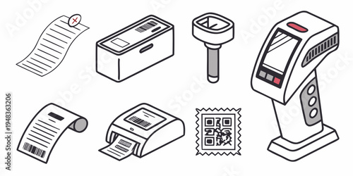 a set of cordless drill parts and accessories Vector