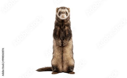 Tableau sur toile ferret on white background