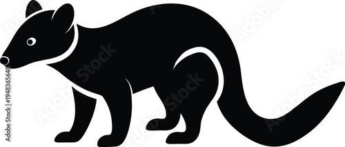 Civet silhouette vector art Illustration