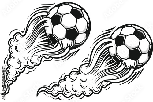 Fast-Paced Soccer Ball with Trail Effect for Sports and Competition