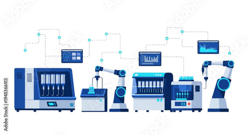 Automated lab systems with robotic arms for scientific research and smart industrial production