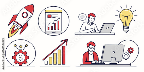 business growth and innovation concepts Vector