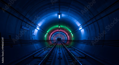 Wallpaper Mural subway train in the tunnel Torontodigital.ca