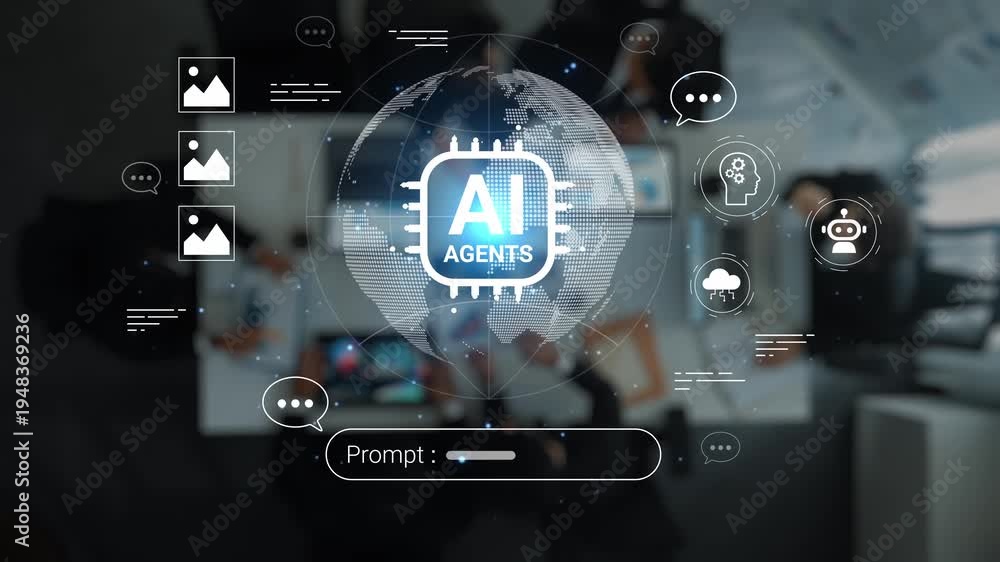 Futuristic Visualization of Artificial Intelligence Agents with Globe ...
