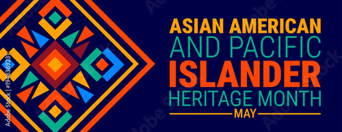 Asian American and Pacific Islander Heritage Month background, banner, card or poster design template is observed every year during May, to raise awareness about the mission. Vector illustration.
