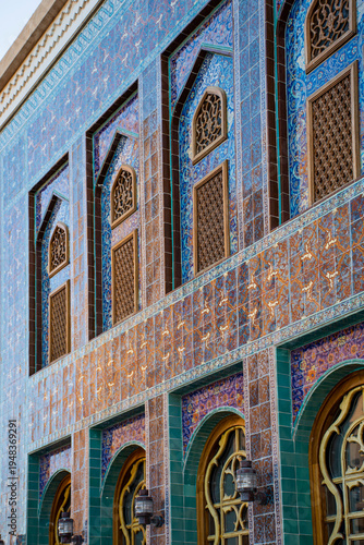 Mosque in Colorful Mosaic, Islamic Architecture, Doha, Qatar
