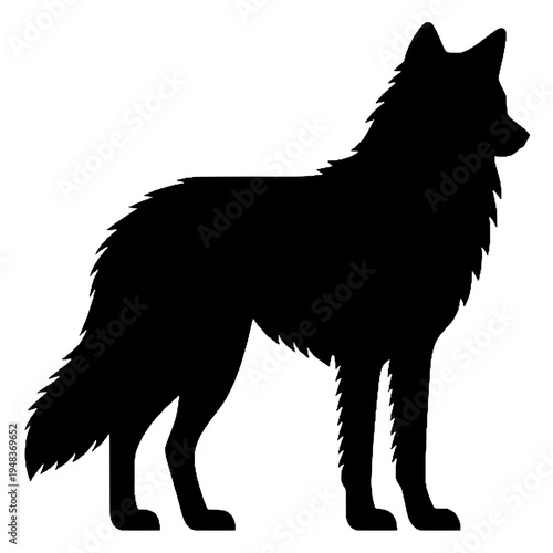 Black wolf vector design