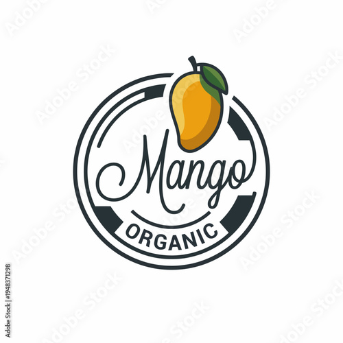This logo features a mango fruit with a modern twist, representing an organic brand that emphasizes freshness and quality in a visually appealing and memorable design.