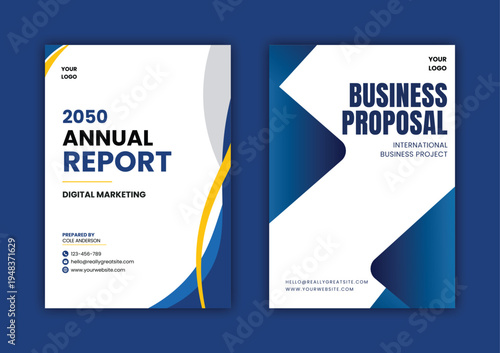 Modern Business Proposal Template for Corporate Presentation and Company Report Design