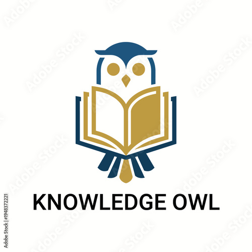 This engaging logo features an owl reading a book, symbolizing knowledge and learning, making it perfect for educational institutions or literacy programs and services.