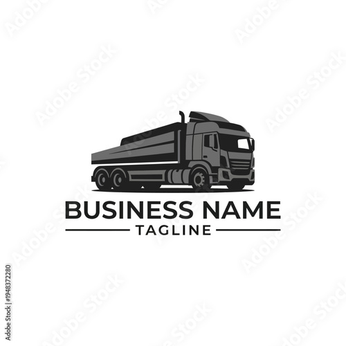 This modern logo features a sleek truck design, perfect for logistics or transportation businesses aiming to convey reliability and professionalism in their branding.