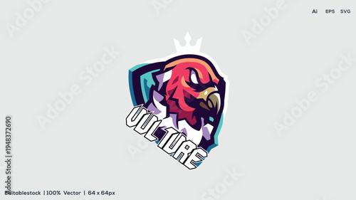 Esport mascot logo badge vector illustration
