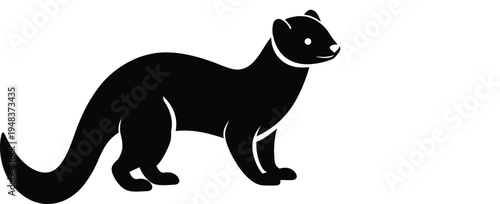 Ferret silhouette vector art Illustration