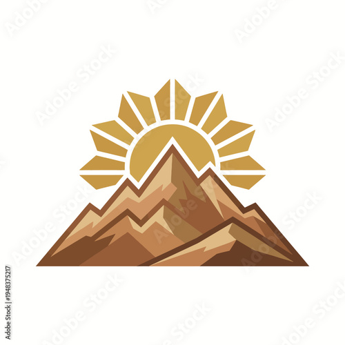 A stunning representation of a mountain bathed in golden sunlight, symbolizing strength and resilience, while highlighting the beauty and grandeur of nature's landscapes.