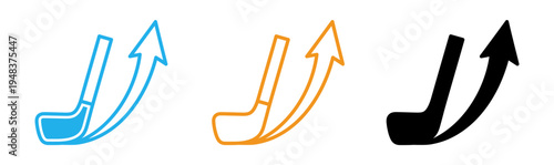 Three colorful arrows pointing upward