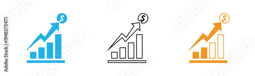 Financial growth icons