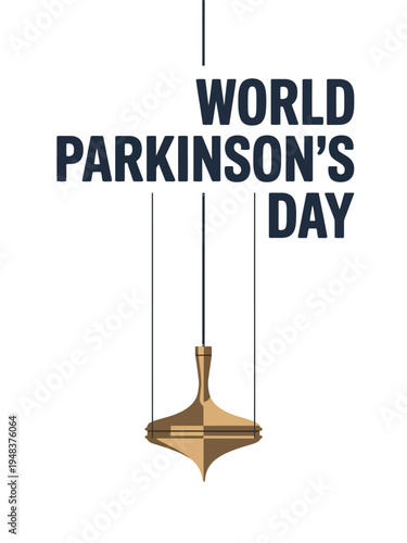 World Parkinsons Day with Spinning Top for Awareness