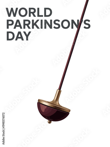 World Parkinsons Day with Spinning Top for Awareness