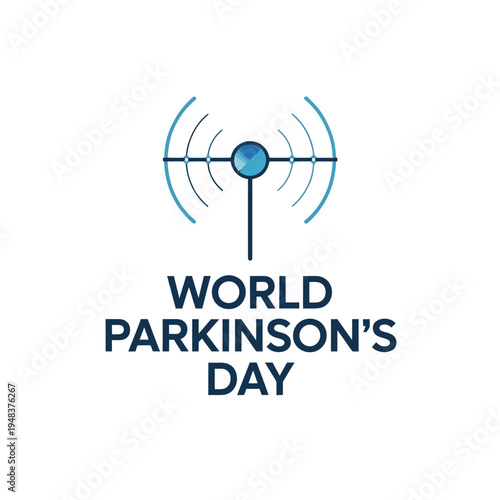 World Parkinsons Day with Signal and Communication Icon