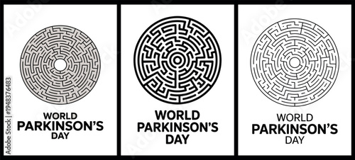 World Parkinson's Day Maze Design for Awareness and Overcoming Challenges