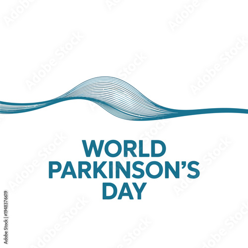 World Parkinson's Day Wave Design for Awareness, Research, and Hope