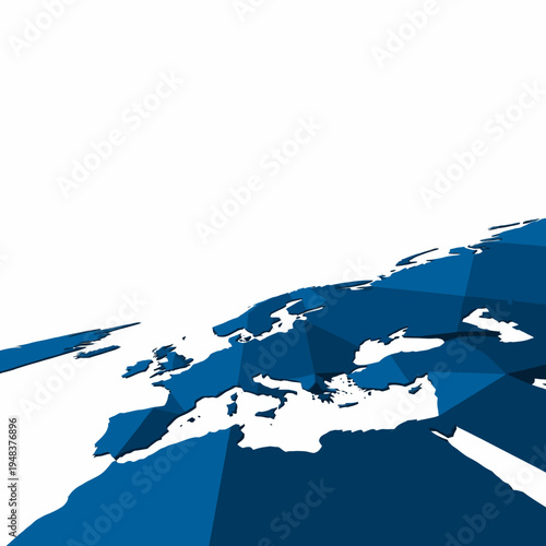 Europe Continent Map Abstract Geometric Design Background Vector Illustration for Travel and Geography Education