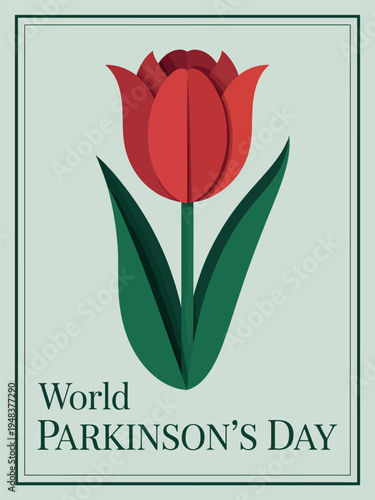 World Parkinson's Day Tulip Design for Awareness and Hope
