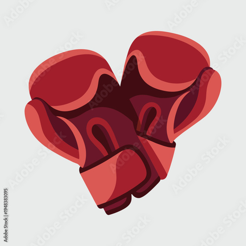 A visually striking image of a pair of red boxing gloves, embodying the spirit of strength, determination, and the competitive nature inherent in sports and training.
