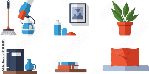 Collection of domestic and decorative items