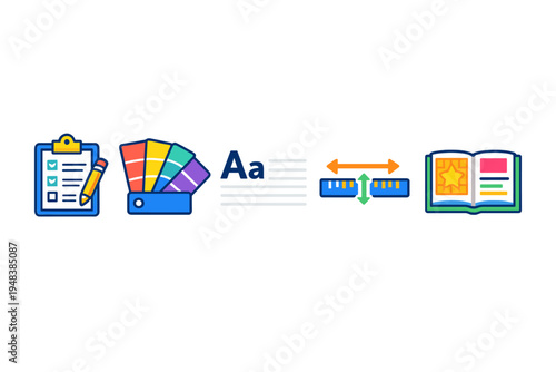 Graphic design and branding concept icons