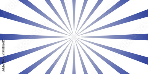 Vibrant blue and white radial burst background with sharp, clean lines emanating from a central point creating a dynamic sunburst effect for graphic design