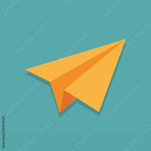 The image features a simple, minimalist yellow paper airplane against a serene blue background, symbolizing freedom, creativity, and a lighthearted approach to aspirations and dreams.