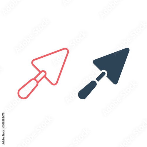 Trowel. Vector icons set template illustration.