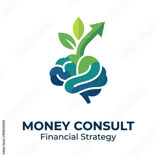 A brain shaped as a plant showcases the concept of financial strategy and growth, illustrating the importance of smart investments and nurturing financial health.