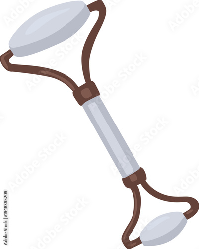Vector illustration of facial massage roller beauty skin care tool.