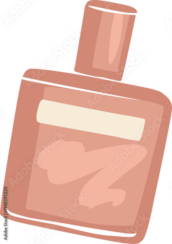 Vector illustration of perfume bottle cosmetic beauty product.