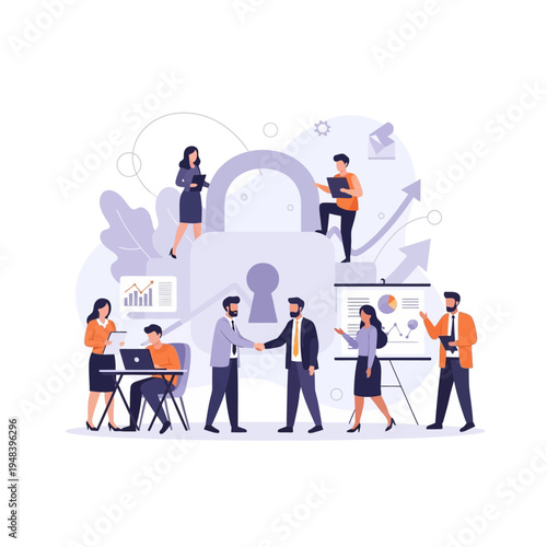 Business Team Working Together on Project.