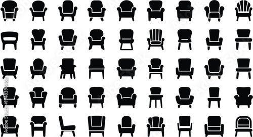 Flat vector character set featuring a male figure in multiple poses including standing bending kneeling and stretching for animation.