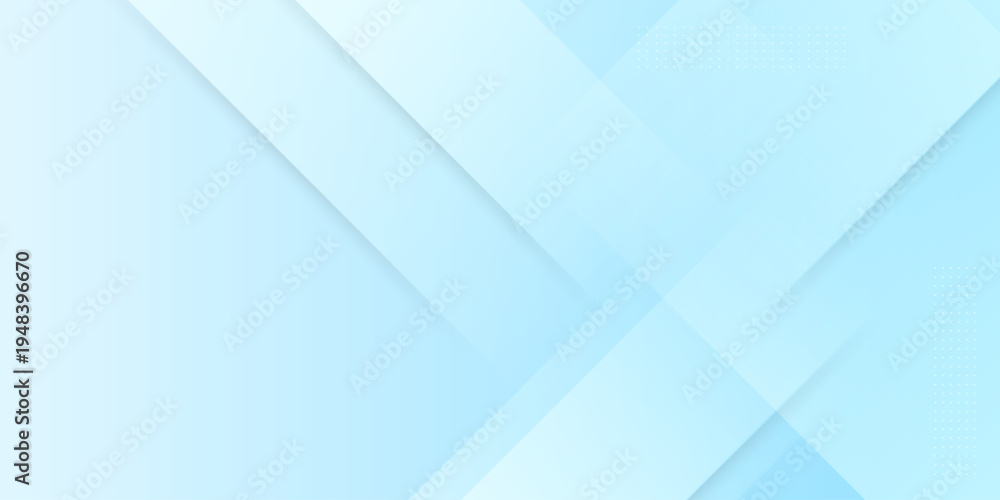 Fototapeta premium Abstract geometric background with soft light blue and white gradients, representing modern design and technology themes