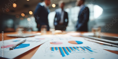 business meeting discussing financial strategy 