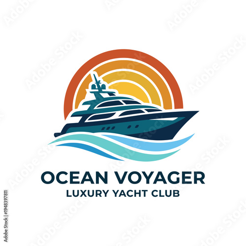 An elegant yacht cruises through serene waves under a vibrant sunset, representing luxury and adventure at sea for affluent enthusiasts seeking leisure and relaxation.