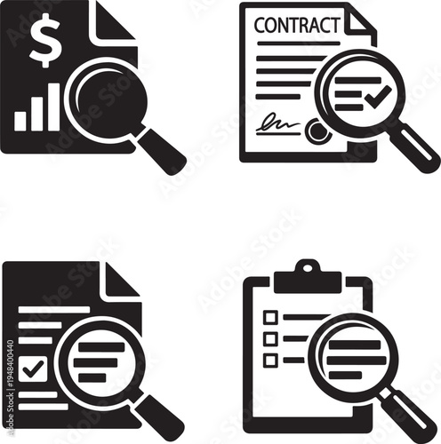  Document checking and business scrutiny concept for management analysis and inspection