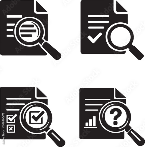  Scrutiny document plan concept showing paperwork review, business analysis and verification process