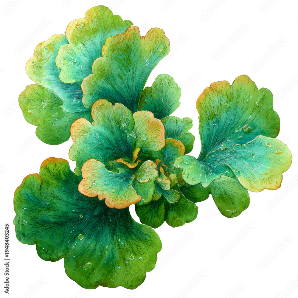 Obraz premium Watercolor - water plant watercolor object isolated png.