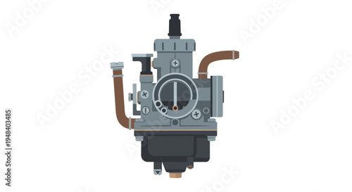 Carburetor engine part fuel system component.