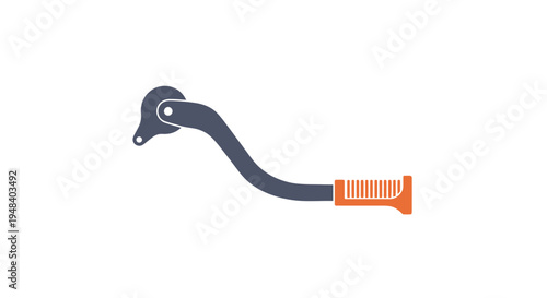 Black and orange plastic comb tool.