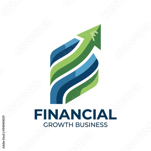 This logo presents an upward arrow symbolizing financial growth and success, encapsulated in a modern design, ideal for investment and business firms.