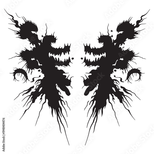 Abstract Black Metal Style Splatter Art for Music Band and Streetwear Design