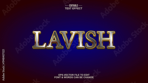 Lavish Gold and Silver Editable Text Effect, 3D Luxury Metallic Style